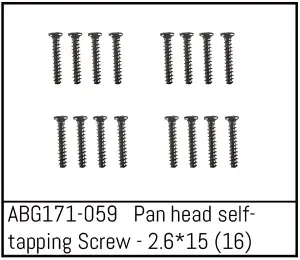 Absima Pan Head Screw M2.6*15 (16)