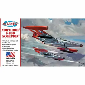 Atlantis Models 1:77 F-89D Northrop Scorpion Jet