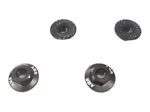 Serrated Large Diameter 1:10 Aluminium Wheel Nuts (4) Gun Metal