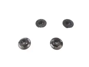 Serrated Large Diameter 1:10 Aluminium Wheel Nuts (4) Gun Metal