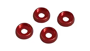 M3 Flat Head Washer (4) Red