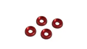 M3 Flat Head Washer (4) Red