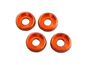 M4 Flat Head Washer (4) Orange