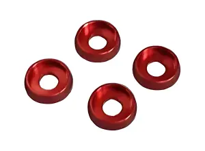 M4 Flat Head Washer (4) Red