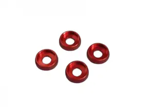 M4 Flat Head Washer (4) Red