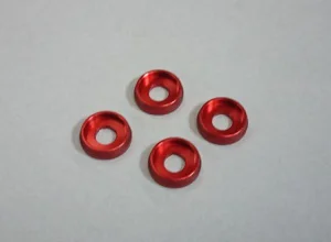 M4 Flat Head Washer (4) Red