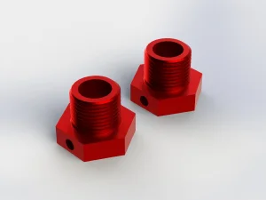 ARAC9441 Arrma Aluminium Wheel Hex (Red) (2Pcs)