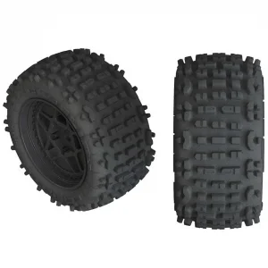 ARAC9468 Arrma Backflip LP 4S Tyres - Pre Glued on Black 3.8 17mm Hex Wheels (2)