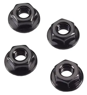 ARAC9750 Arrma Serrated Wheel Nut M4 (Black) (4Pcs)