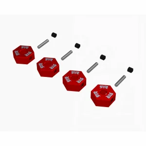 12mm Wheel Hex Set - Metal (4) - Red