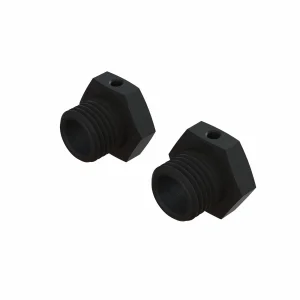 Aluminium Wheel Hex 17mm - 14.6mm Thick - Black (2)