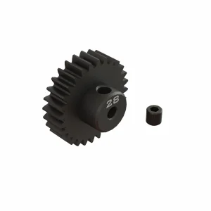 28T 0.8Mod 1:8 Bore CNC Steel Pinion Gear