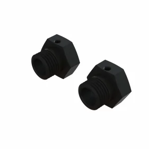 Aluminium Wheel Hex 17mm - 16.5mm Thick - Black (2)