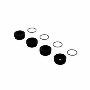 Front Hub Nut Includes O-Rings - Aluminium - Black (4)