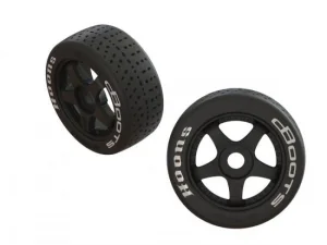 DBoots Hoons 42/100 2.9 Belted Speed Tyres on 17mm 5 Spoke Wheels (2)