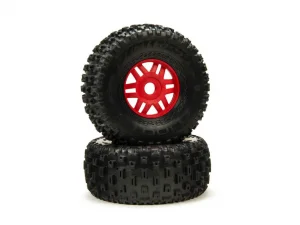 DBOOTS Fortress Tire Set Glued (Red) (2) ** CLEARANCE **