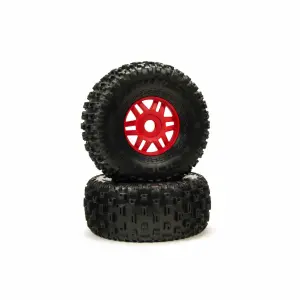 DBOOTS Fortress Tire Set Glued (Red) (2)