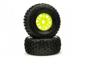 dBoots Fortress Tyre Set Glued Green (Pair)