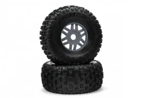 dBoots Fortress Tyre Set Glued Gun Metal (Pair)