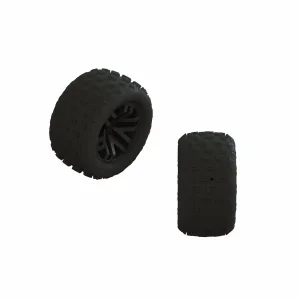 dBoots FORTRESS Tire Set Glued (Black) (2 Pairs)
