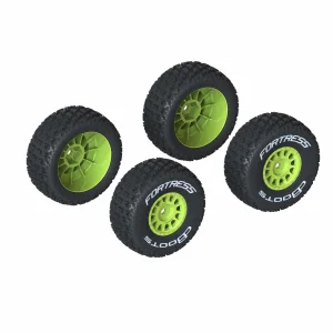 dBoots FORTRESS Tire Set Glued - Yellow (2 Pairs)