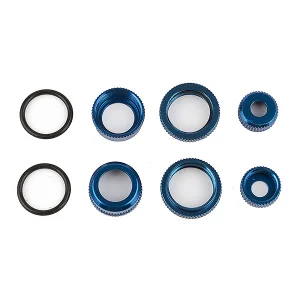Team Associated Reflex 14B/14T FT Shock Caps/Collars BL. Aluminium