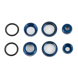 Team Associated Reflex 14B/14T FT Shock Caps/Collars BL. Aluminium