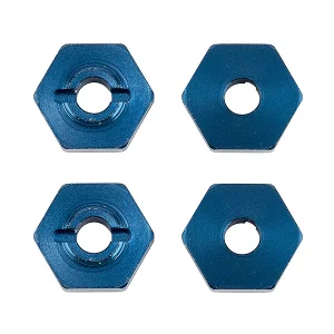 Team Associated Reflex 14B/14T FT Wheel Hexes Bluw Aluminium. (4)