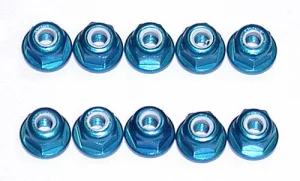 Associated Factory Team M3 Locknuts - Blue Aluminium (10)