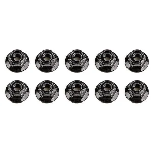 Team Associated M5 Locknuts - Flanged - Black
