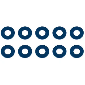 Associated Washers 7.8 X 3.5 X 0.5mm Blue Aluminium (10)