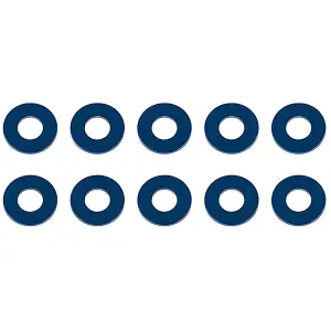 Associated Washers 7.8 X 3.5 X 0.5mm Blue Aluminium (10)