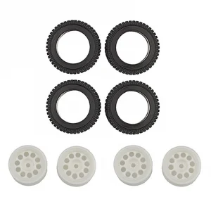Team Associated RC10 Rally 4X4 Wheel + Tyre Set