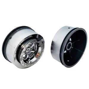 Team Associated DR10 Drag Rear Wheels Black Chrome