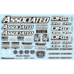 Team Associated DR10 Decal Sheet