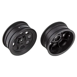 Team Associated SR10 Front Wheels Black