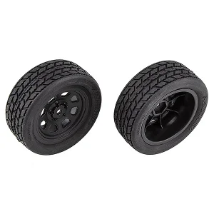 Team Associated SR10 Front Wheels With Street Stock Tyres