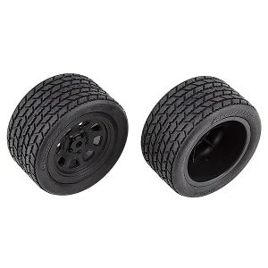 Team Associated SR10 Rear Wheels With Street Stock Tyres