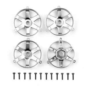 Team Associated DC10 FT Adj. Wheel Face Plate - Silver (4)