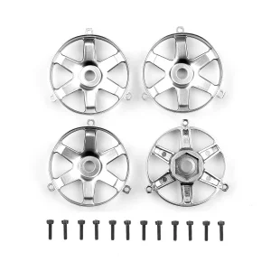 Team Associated DC10 FT Adj. Wheel Face Plate - Silver (4)