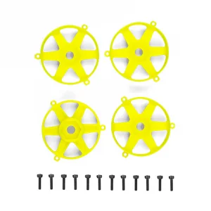 Team Associated DC10 FT Adj. Wheel Face Plate - Flo. Yellow(4)