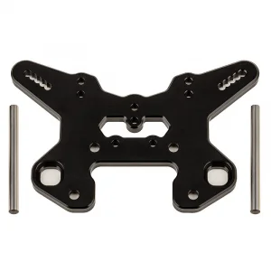 Team Associated RC8T4 Front Shock Tower V2 Black Aluminium