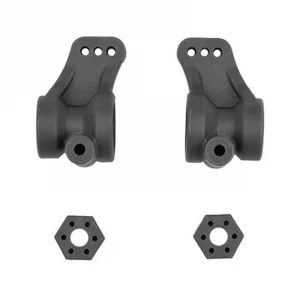 Team Associated RB10 Retro Rear Hubs/Wheel Hexes - Grey