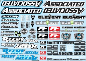 Team Associated AE Branding Decal Sheet