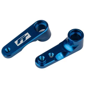Team Associated Factory Team Steering Bellcranks - Blue Aluminium