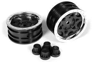Axial 1.9 Walker Evans Wheels - Chrome/Black (2)