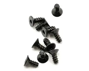 Axial M2.6x6mm Hex Socket Tapping Flat Head (Black) (10)