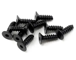 Axial M2.6x8mm Hex Socket Tapping Flat Head (Black) (10)