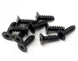Axial M2.6x8mm Hex Socket Tapping Flat Head (Black) (10)