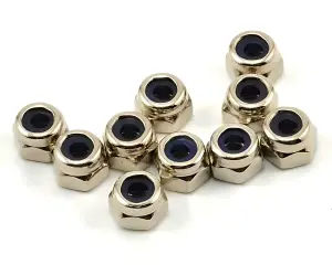 Axial M2.5 Nylon Locking Hex Nut - Silver (10)